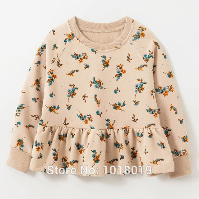 1-7Y Girls Sweatshirt Tops Children t shirt Blouses Brand Quality 100% Terry Cotton Bebe Hoodies Kids Baby Girl Clothes Tee 2020