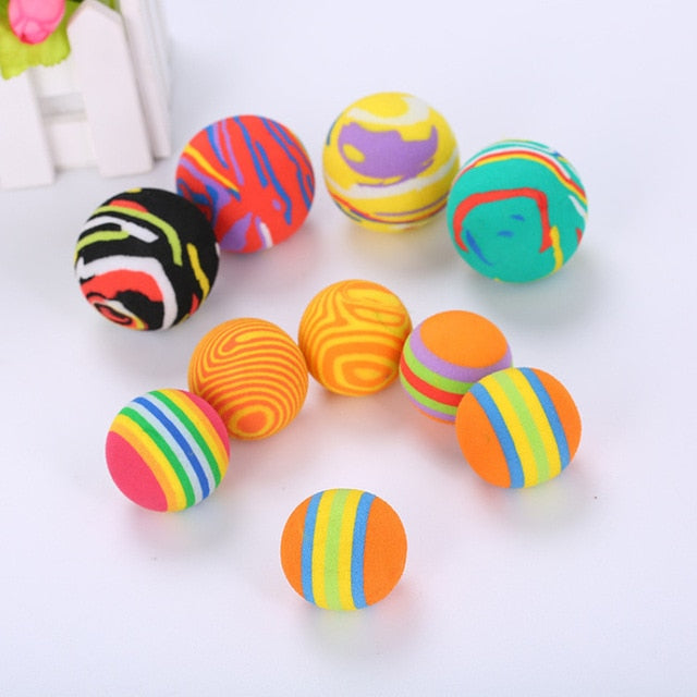 Cat Toy Pet Rainbow Ball Spring Prison Cage Mouse Telescopic Wire Interactive Stick Bell Feather Play Toy Dog Color Pet Supplies