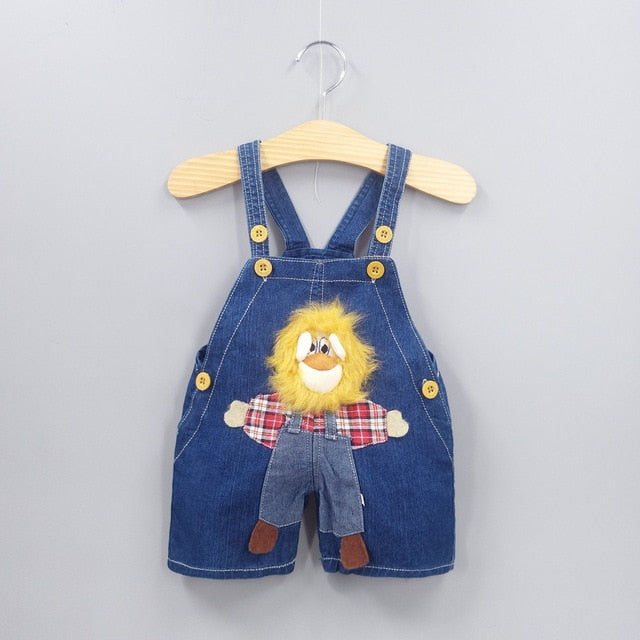 Baby Clothing Boys Girls - 1 2 3T Jeans Overalls Shorts Toddler Infant Denim Rompers Cute Cartoon Bebe Pants Summer Bib Clothes