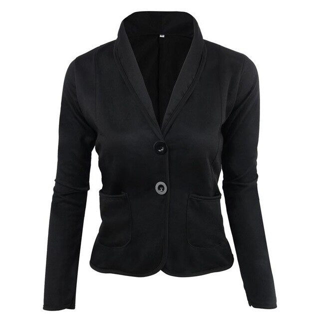 Plus Size Blazer 6XL Solid Single Breasted Elegant Fashion Womens Blazers Long Sleeve Office Lady Blazer Femme