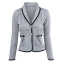 Plus Size Blazer 6XL Solid Single Breasted Elegant Fashion Womens Blazers Long Sleeve Office Lady Blazer Femme