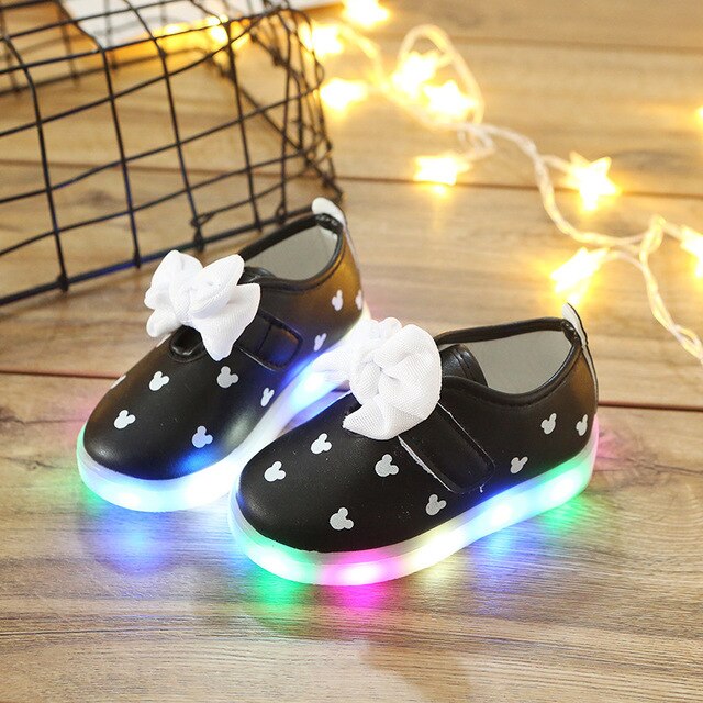 2020 Spring Children Glowing Shoes Princess Girls Led Shoes Cute Baby Luminous Sneakers Kids Led Shoes basket fille enfant