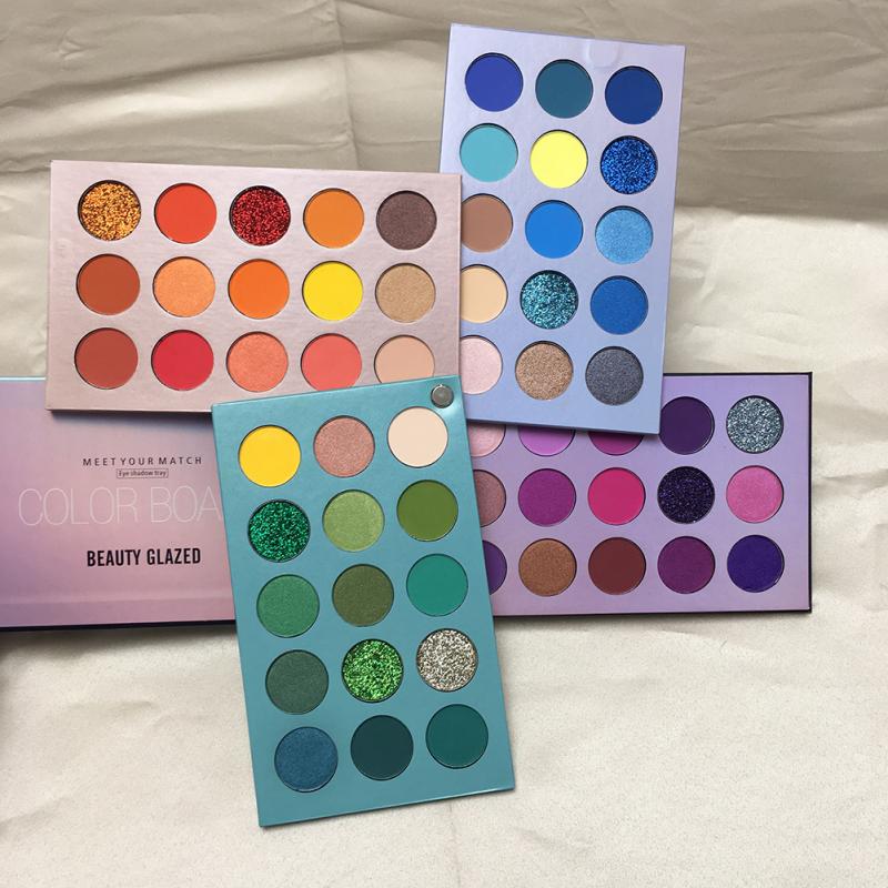 Beauty Glazed 60 Colors Glitter Matte Eyeshadow Palette Waterproof Makeup Palette Fluorescent Rainbow Disk Highlight maquillage