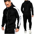 2020 new sports brand men's suit zipper hoodie casual sportswear autumn and winter warm plus velvet men's clothing