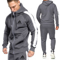 2020 new sports brand men's suit zipper hoodie casual sportswear autumn and winter warm plus velvet men's clothing