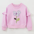 1-7Y Girls Sweatshirt Tops Children t shirt Blouses Brand Quality 100% Terry Cotton Bebe Hoodies Kids Baby Girl Clothes Tee 2020