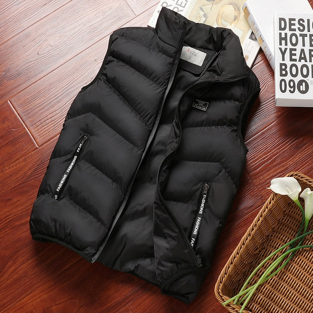 Fashion Mens Jacket Sleeveless Vest Spring Thermal Soft Vests Casual Coats Male Cotton Men's Vest Men Thicken Waistcoat 8XL