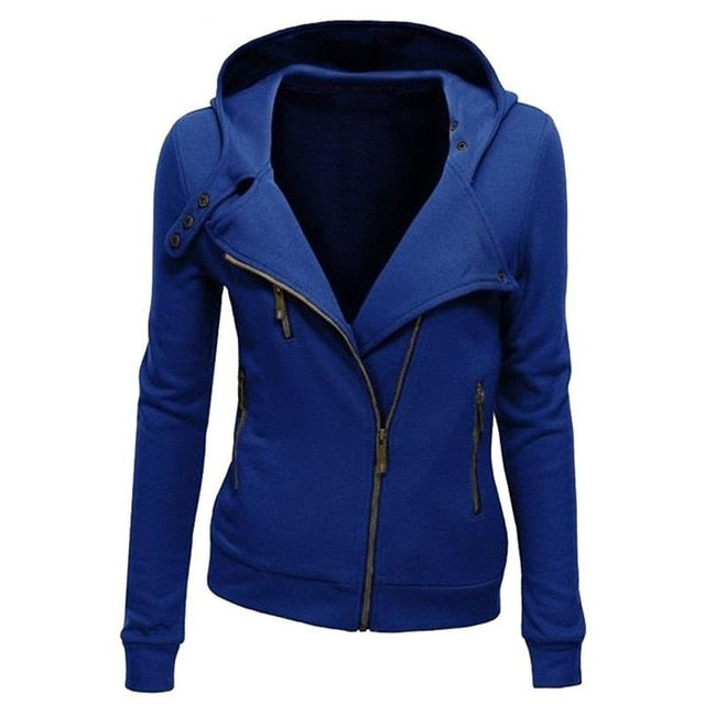 2020 Zipper Warm Fashion Hoodies Women Long Sleeve Hoodies Jackets Hoody Jumper Overcoat Outwear Female Sweatshirts