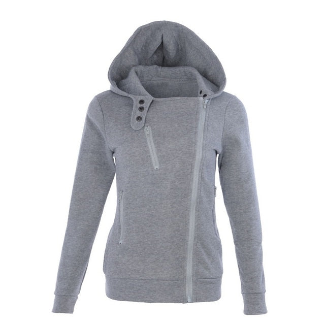 2020 Zipper Warm Fashion Hoodies Women Long Sleeve Hoodies Jackets Hoody Jumper Overcoat Outwear Female Sweatshirts