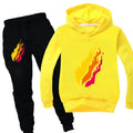 2020 2-15Y Fashion suit PrestonPlayz Hoodie Pants 2pcs Set Print Sportsuit flame Boys Clothing Toddler Girl Outfits