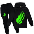 2020 2-15Y Fashion suit PrestonPlayz Hoodie Pants 2pcs Set Print Sportsuit flame Boys Clothing Toddler Girl Outfits