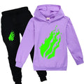 2020 2-15Y Fashion suit PrestonPlayz Hoodie Pants 2pcs Set Print Sportsuit flame Boys Clothing Toddler Girl Outfits