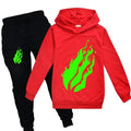 2020 2-15Y Fashion suit PrestonPlayz Hoodie Pants 2pcs Set Print Sportsuit flame Boys Clothing Toddler Girl Outfits