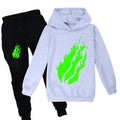 2020 2-15Y Fashion suit PrestonPlayz Hoodie Pants 2pcs Set Print Sportsuit flame Boys Clothing Toddler Girl Outfits