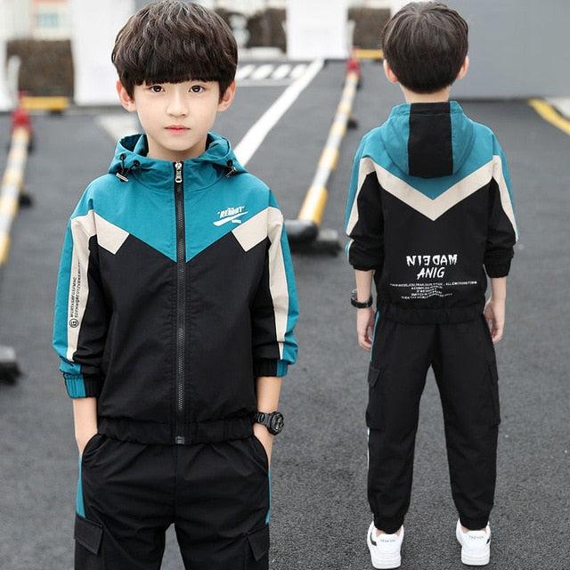 New Boys Clothing Sets Spring Autumn Teenager Boy Clothes Kids Cotton Casual Sports Suit Children  Fashion Tracksuits For 5-14Y