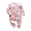 Newborn Baby Boys Girls Romper Cartoon Print Cotton Long Sleeve Jumpsuit Infant Clothing Pajamas Toddler Baby Clothes Outfits