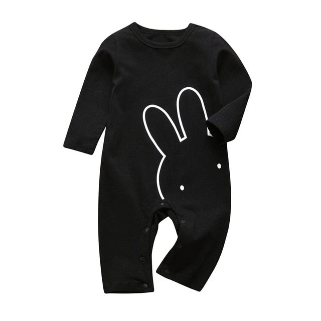 Newborn Baby Boys Girls Romper Cartoon Print Cotton Long Sleeve Jumpsuit Infant Clothing Pajamas Toddler Baby Clothes Outfits