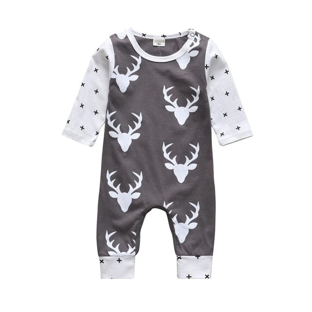 Newborn Baby Boys Girls Romper Cartoon Print Cotton Long Sleeve Jumpsuit Infant Clothing Pajamas Toddler Baby Clothes Outfits