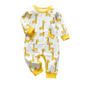 Newborn Baby Boys Girls Romper Cartoon Print Cotton Long Sleeve Jumpsuit Infant Clothing Pajamas Toddler Baby Clothes Outfits