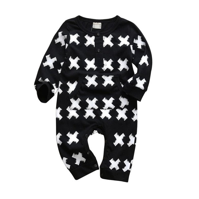 Newborn Baby Boys Girls Romper Cartoon Print Cotton Long Sleeve Jumpsuit Infant Clothing Pajamas Toddler Baby Clothes Outfits