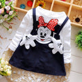 2020 New Summer Cotton Baby Girls Cartoon Long Sleeves Dress Children's Clothing Kids Princess Dresses Casual Clothes 0-2years