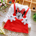 2020 New Summer Cotton Baby Girls Cartoon Long Sleeves Dress Children's Clothing Kids Princess Dresses Casual Clothes 0-2years