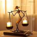 Home Decoration Accessories Creative Candle Holder Iron Kitchen Restaurant Romantic Candlestick Christmas Halloween Bar Party