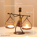 Home Decoration Accessories Creative Candle Holder Iron Kitchen Restaurant Romantic Candlestick Christmas Halloween Bar Party