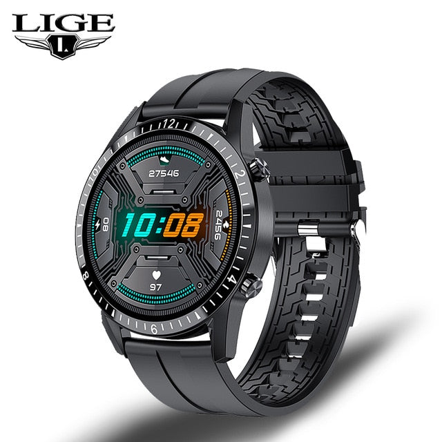 LIGE Bluetooth Phone Smart Watch Men Waterproof Sports Fitness Watch Health Tracker Weather Display 2020 New smartwatch Woman