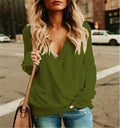 Autumn winter 2020 women's sexy knitting sweater deep V-neck cashmere sweater women's Pullover womens solid color loose Pullover