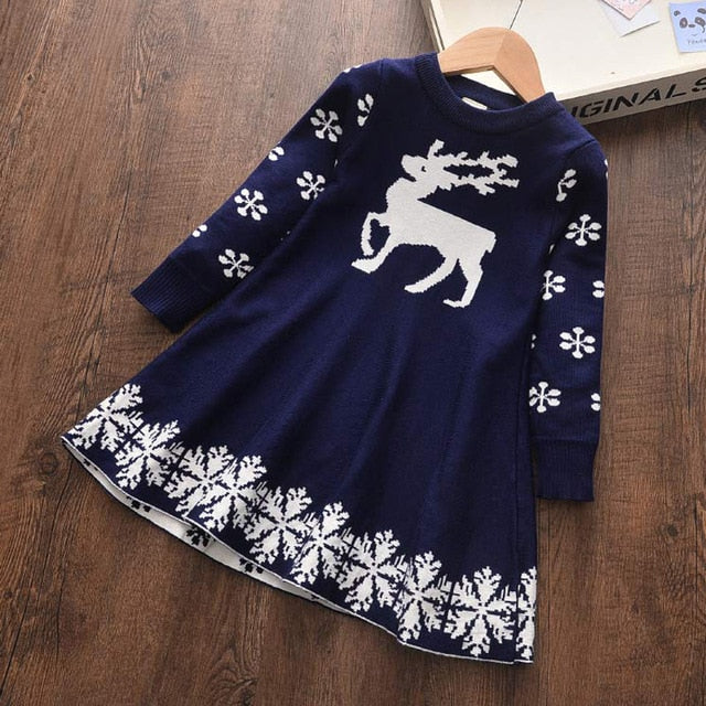 Bear Leader Girls Dress 2020 Winter Geometric Pattern Dress Long Sleeve Girls Clothes Top Coat+ Tutu Dress Sweater Knitwear 2pcs