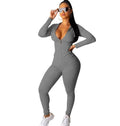 CM.YAYA autumn Women Solid zipper up long sleeve hooded top pencil pants suit two piece set casual sporting tracksuit outfit