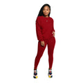 Casual Women Solid Tracksuit Long Sleeve 2 Piece Set Outfis Top And Pants Suit  Jogging Femme Matching Sets 10 Colour 2XL cloth