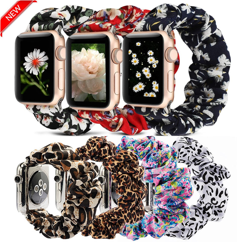 Scrunchie Elastic Watch Straps Watchband for Apple Watch Band Series 5 4 3 2 38mm 40mm 42mm 44mm for iwatch Bracelet 5 4 3 Gift