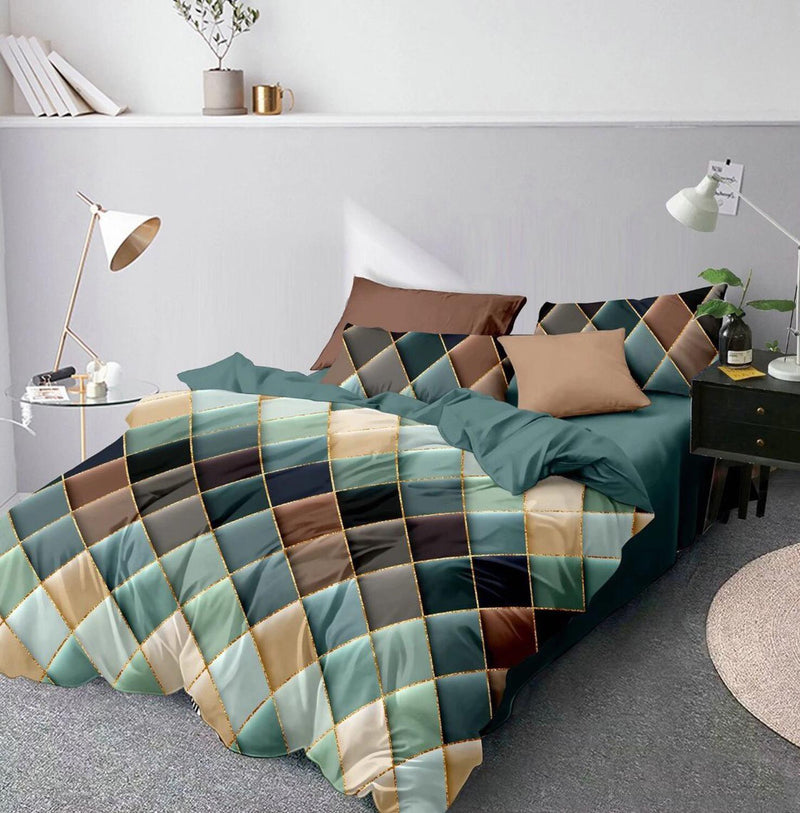 Claroom Geometric Duvet Cover Comforter Bedding Queen King Bed Linens (No Sheet) CV01#