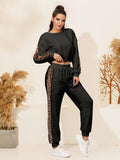 Winter Mujer Teddy velvet Clothes Two Piece Set Pants And Top Tracksuit Warm Leopard Print Femme Women Autumn Pijama Lounge Wear