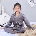 Childrens Kids Pyjamas Silk Satin Tops Pant Autumn Winter Long Sleeve Sleepwear Nightwear Girls Boys Pajama Sets Teen Pajamas