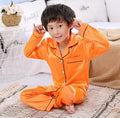 Childrens Kids Pyjamas Silk Satin Tops Pant Autumn Winter Long Sleeve Sleepwear Nightwear Girls Boys Pajama Sets Teen Pajamas