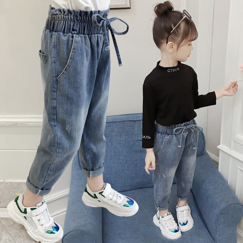 Kids Jeans Baby Girls Jeans Children Toddler Boys Pants Casual Girls Trousers Girls Clothes Girl Skinny Jeans for Girl 2-8Y