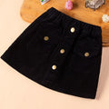 4-9 Y Toddler Girls Skirt Korean Style Solid Pocket Elastic Waist Baby Corduroy Skirts for Girl Kids Cute Fashion Skirt Autumn