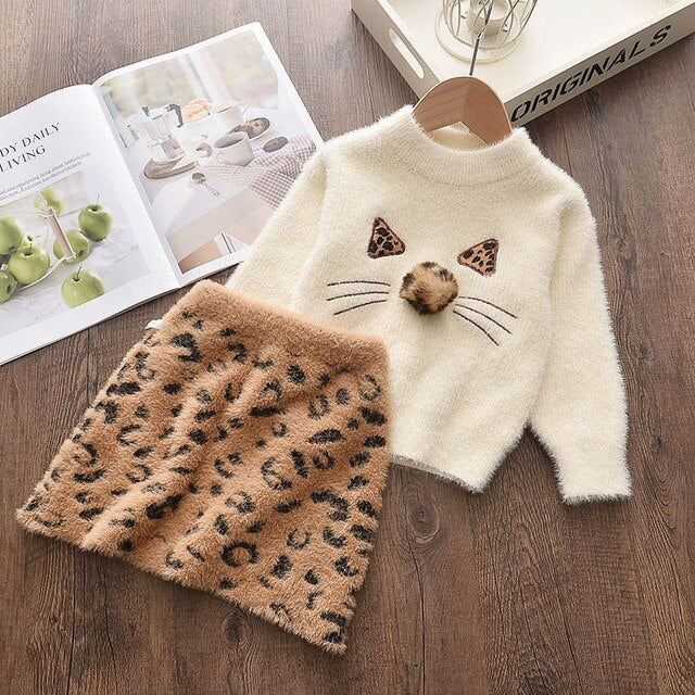 Bear Leader Newborn Girls Warm Dress Cute Autumn Winter New Baby Knitted Clothes Infant Toddler Tops Shirts for Girl Dresses