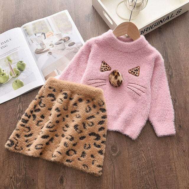 Bear Leader Newborn Girls Warm Dress Cute Autumn Winter New Baby Knitted Clothes Infant Toddler Tops Shirts for Girl Dresses