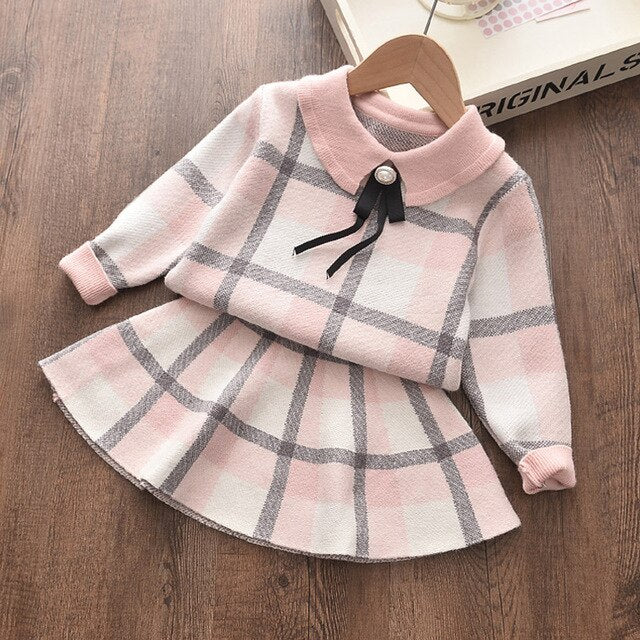 Bear Leader Newborn Girls Warm Dress Cute Autumn Winter New Baby Knitted Clothes Infant Toddler Tops Shirts for Girl Dresses