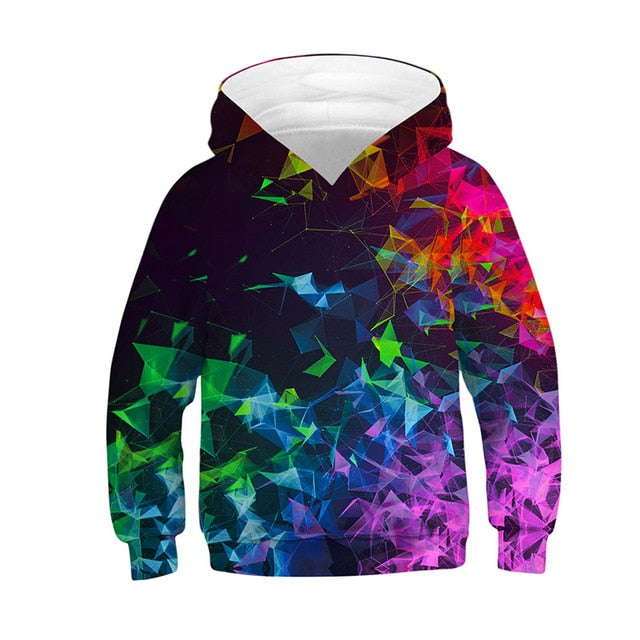 Space Galaxy 3D Print Kids Hoodie Fashion Long Sleeve Hoodies Boys Girls Sport Wear Hoody Sweatshirt for Children Pullover Tops