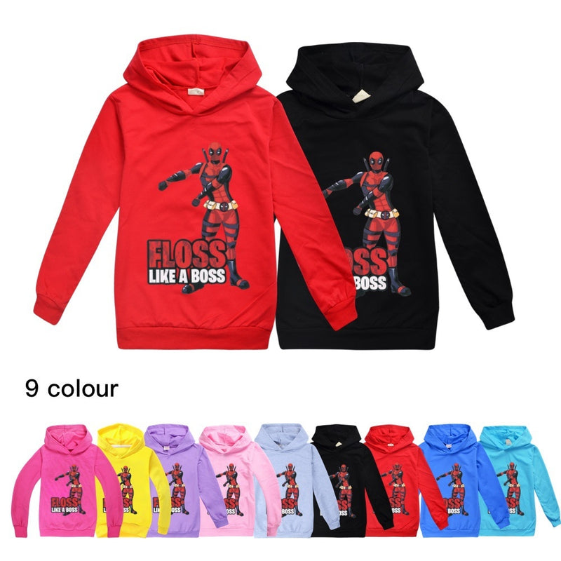 FLOSS LIKE A BOSS Boys 2019 Summer Tops Superhero Venom Deadpool Hoodie Machine warrior Baby Kids T-Shirts Clothes 100%Cotton