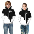 Winter Children's Rainbow Ink 3D Print Hoodies Boys Coats Girls Unicorn Hooded Adult Kids Clothes