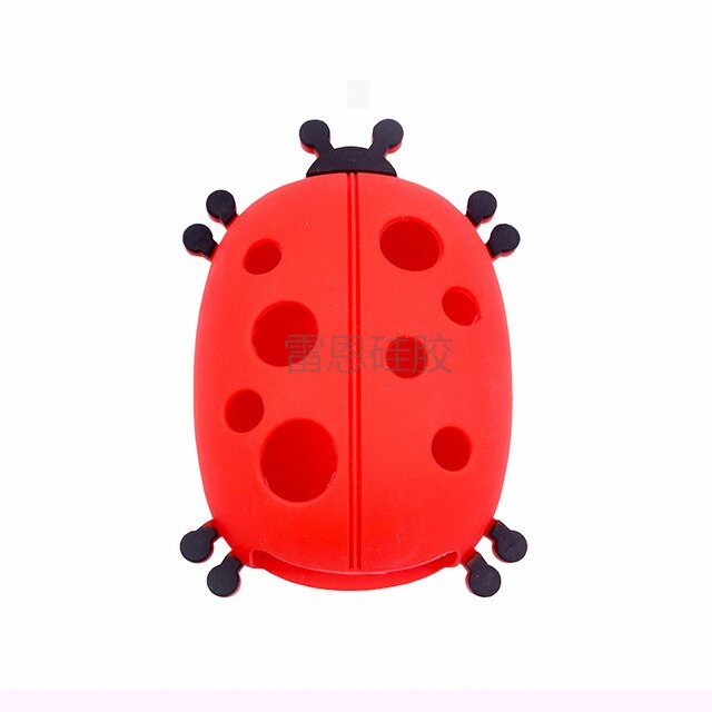 Ladybug Silicone Brush Cleaner Cosmetic Make Up Washing Brush Gel Cleaning Mat Makeup Brush Cleaner Pad Tool Storage Box