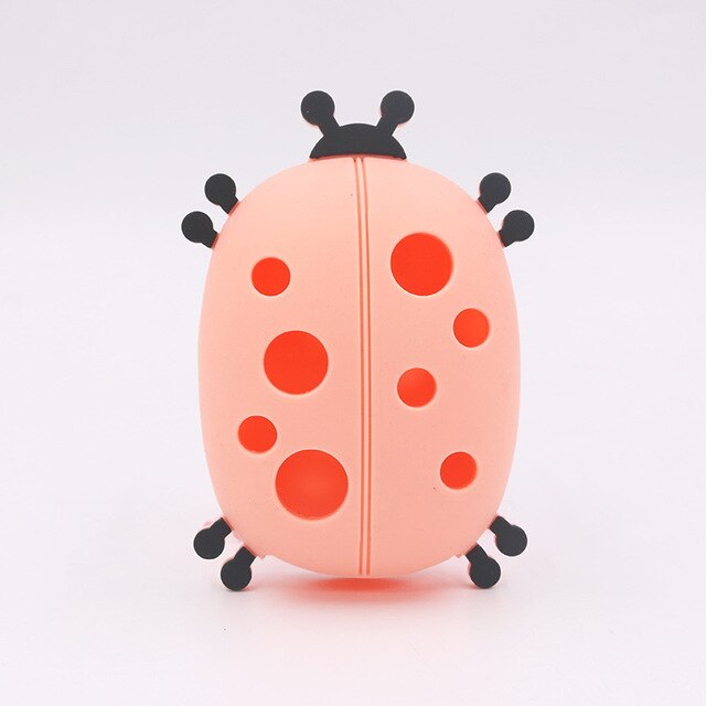 Ladybug Silicone Brush Cleaner Cosmetic Make Up Washing Brush Gel Cleaning Mat Makeup Brush Cleaner Pad Tool Storage Box