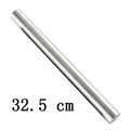 22.5/27.5/32.5cm Silver Stainless Steel Diameter 2.8 cm Rolling Pin Hand Dough Roller Bake Cake Pizza Non-stick