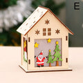 Festival Led Light Wood House Christmas Tree Decorations For Home Wooden House Hanging Ornaments DIY Gift Window Decoration